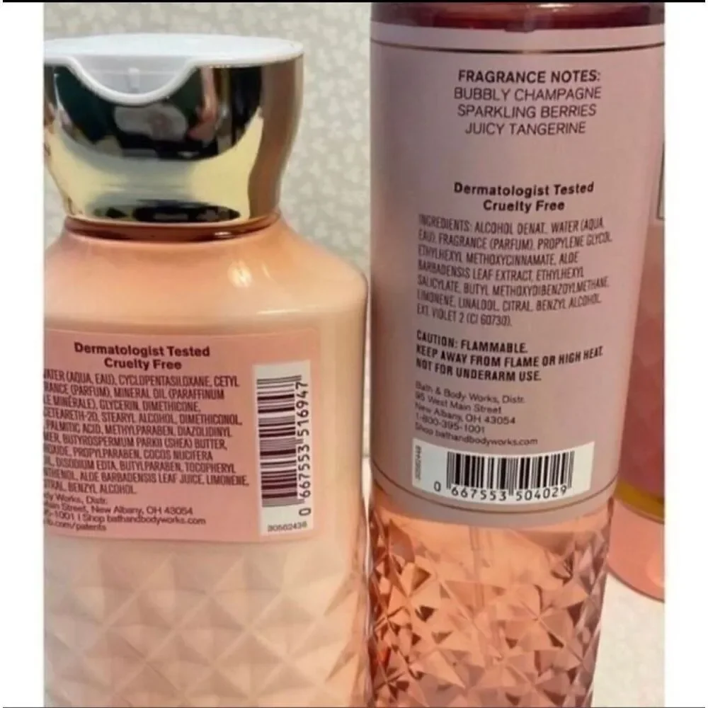 Bath and Body Works CHAMPAGNE TOAST 4 Pc Set